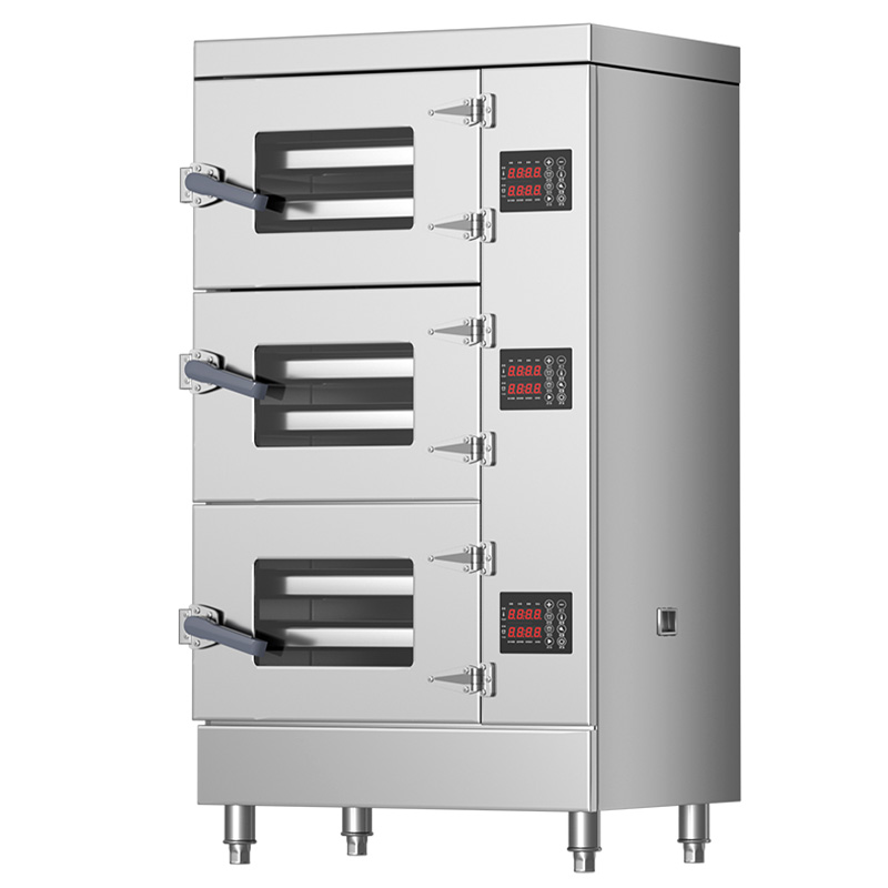 Three door through window steam cabinet